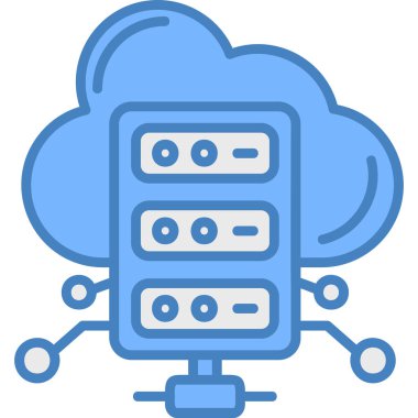 Bulut veri sunucusu simgesi - taslak biçimi