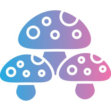 Mantarlar. Web simgesi basit illüstrasyon