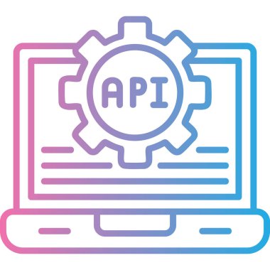 api geliştirme modern simge, vektör illüstrasyonu