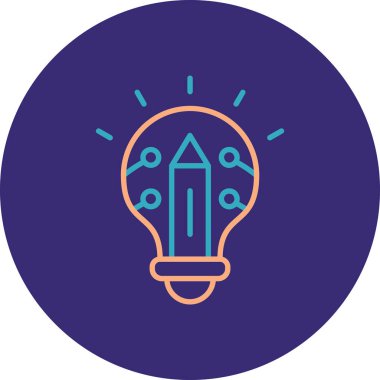 Ampul. Web simgesi basit tasarım