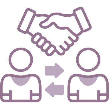 İş tokalaşması. Basit resimleme