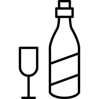 alkol ana hatlarıyla şarap ikonu