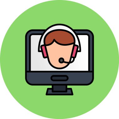 Destek Merkezi. Basit illüstrasyon