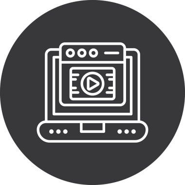 video simgesi vektör illüstrasyonu