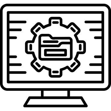 Veri merkezi simgesi. Beyaz arkaplanda izole edilmiş web tasarımı için özet veri merkezi vektör simgesi