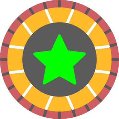 Casino chips kutsal kişilerin resmi, vektör çizim