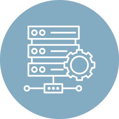 veritabanı. Web simgesi basit illüstrasyon