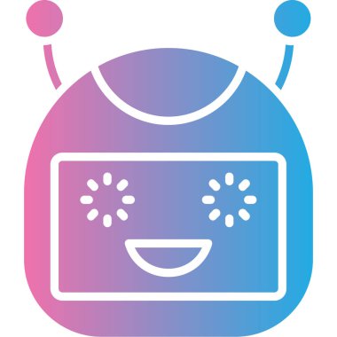 Modern robot simgesinin vektör çizimi