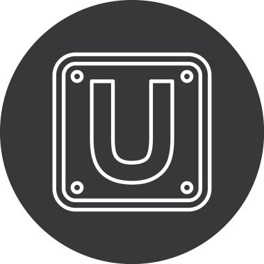 U simgesinin vektör illüstrasyonu