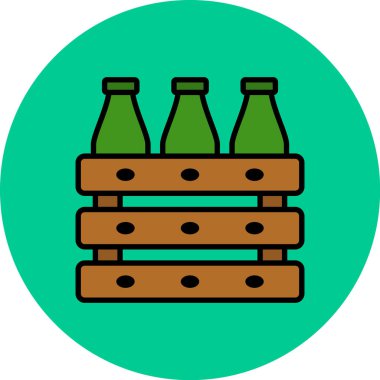 Bir bira ikonunun vektör illüstrasyonu