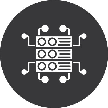 Çip simgesinin vektör illüstrasyonu