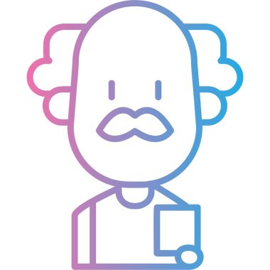 Sakallı ve kitaplı Avatar Adam