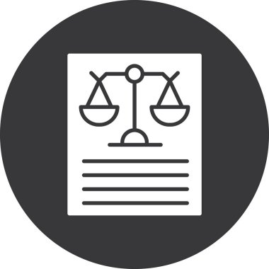 Adalet ölçek simge vektör çizim