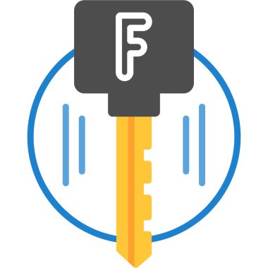 Anahtar simgesi vektör illüstrasyonu