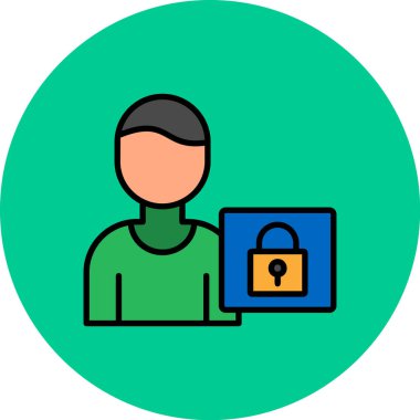 Bir kilidin vektör çizimi