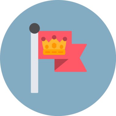 bayrak düz simgesi, vektör illüstrasyonu