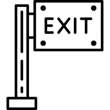 Çıkış çıkış simgesi ana hat biçiminde