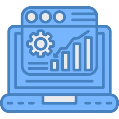 iş grafiği ikon vektör illüstrasyonu