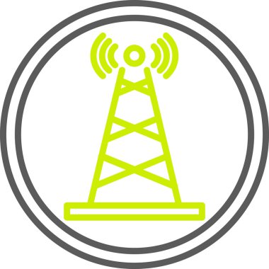 Bir radyo simgesinin vektör illüstrasyonu