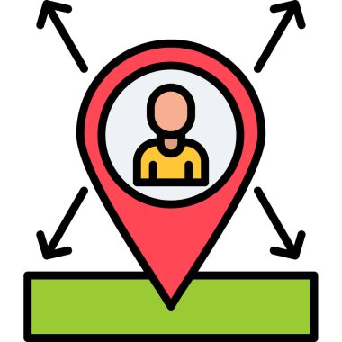 konum pin simgesi, vektör illüstrasyonu