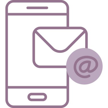 Mesaj var. Web simgesi basit illüstrasyon