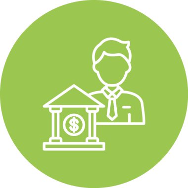 banka simgesi vektör işareti