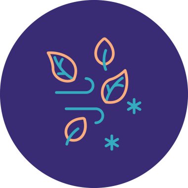 Bir yaprak simgesinin vektör illüstrasyonu