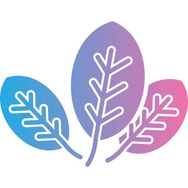 Yaprak çizgisi vektör simgesi olan güzel çiçek