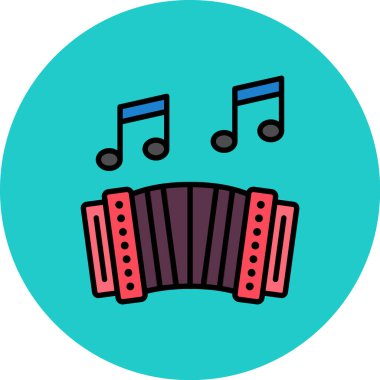 Müzik. Web simgesi basit illüstrasyon