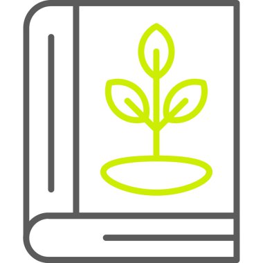 Bir bitki simgesinin vektör illüstrasyonu