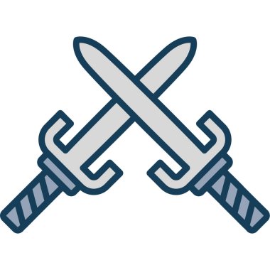 çapraz kılıçlar vektör illüstrasyonu