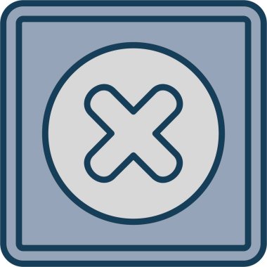 Moda Biçimli İzole Arkaplanda Simgeyi İptal Et