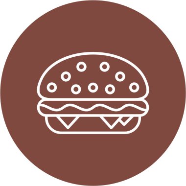 hamburger. Web simgesi basit illüstrasyon