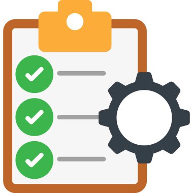 Kontrol listesi. Web simgesi basit illüstrasyon