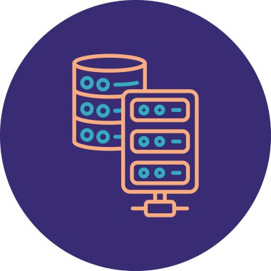 Sunucu simgesi, vektör illüstrasyonu