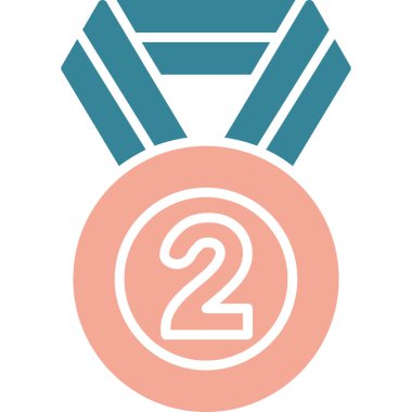 Madalya ikon vektör illüstrasyonu