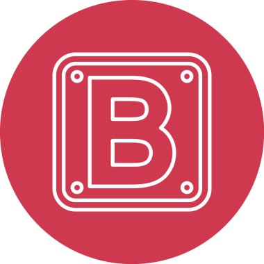 Bir b eksikliği simgesinin vektör çizimi