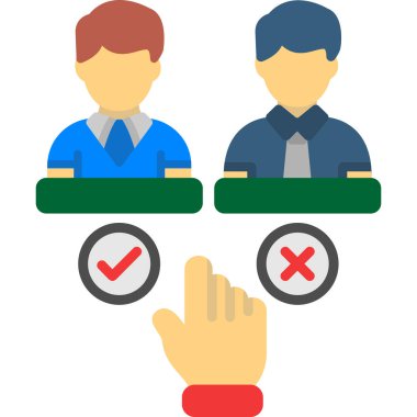 İş adamının düz vektör simgesi