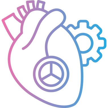 Kalp. Web simgesi basit illüstrasyon