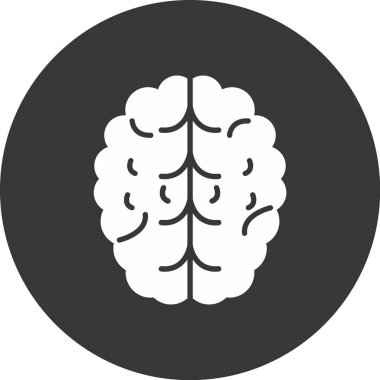 Beyin vektör simgesi modern basit illüstrasyon