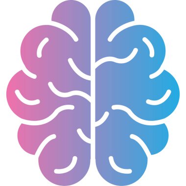 beyin ikonu vektör illüstrasyonu