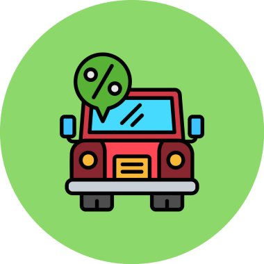 araba simgesi vektör illüstrasyonu