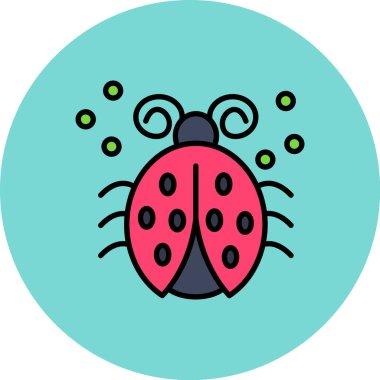 Böcek. Web simgesi basit illüstrasyon