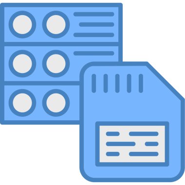 veri veritabanı sunucu simgesi - taslak biçimi