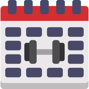 Takvim Simgesi, Basit Renk Vektörü İllüstrasyonu