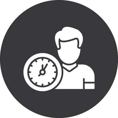 Zaman yönetimi simgesi. Beyaz arkaplanda izole edilmiş web tasarımı için basit zaman yönetimi vektör simgesi çizimi