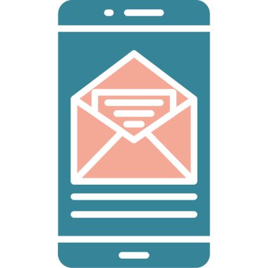 e- posta iletisi modern simge, vektör illüstrasyonu