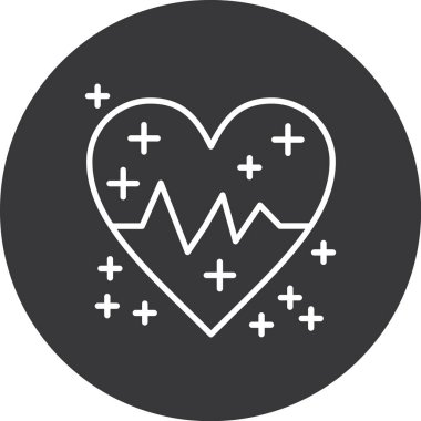 Kalp ikonu vektör illüstrasyonu