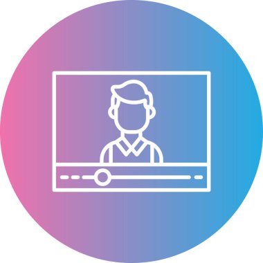 Bilgisayardaki bir adamın vektör çizimi