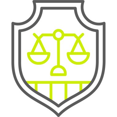 Adalet simgesi, vektör illüstrasyonu